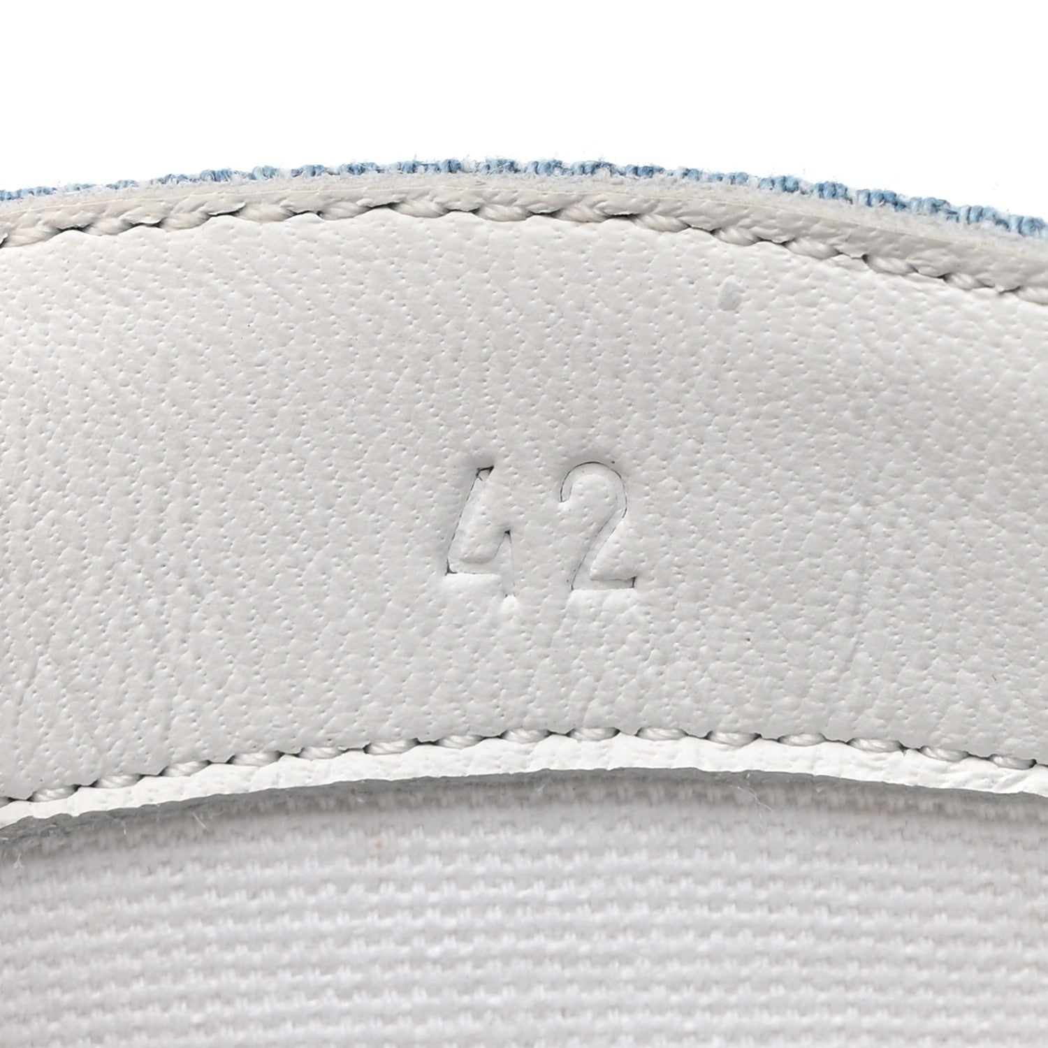 Hermes Denim Nappa Embroidered Innocent Sneakers 42 Bleu Clair White 7 of 8