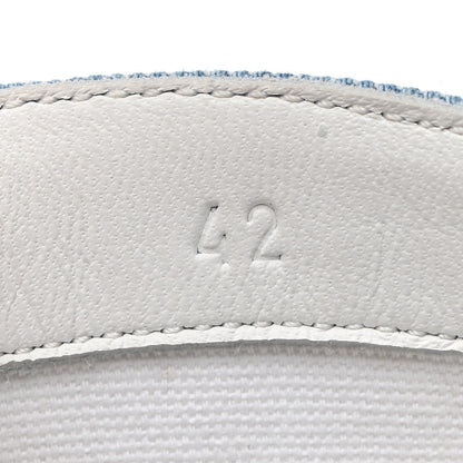 Hermes Denim Nappa Embroidered Innocent Sneakers 42 Bleu Clair White 7 of 8