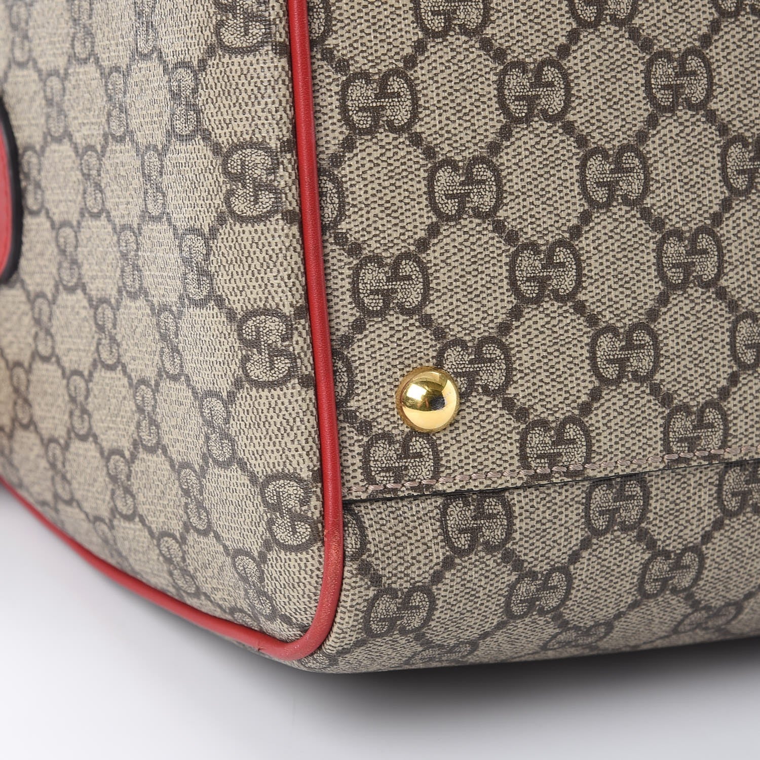 Gucci GG Supreme Monogram Kingsnake Heart Embroidered Medium Boston Hibiscus Red 13 of 17