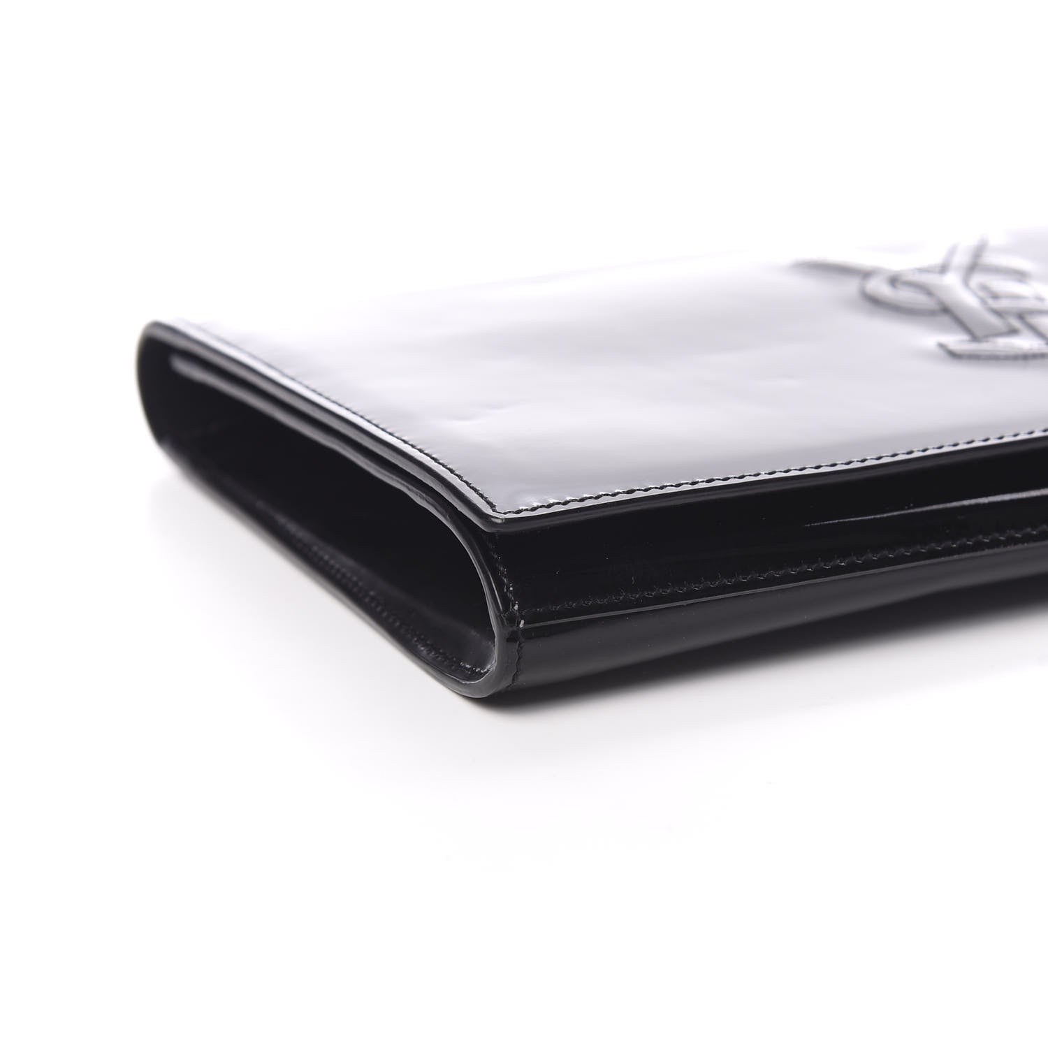 Saint Laurent Patent Monogram Large Belle De Jour Clutch Black 10 of 13