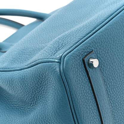Hermes Taurillon Clemence BIRKIN 35 Bleu de Galice 12 of 12