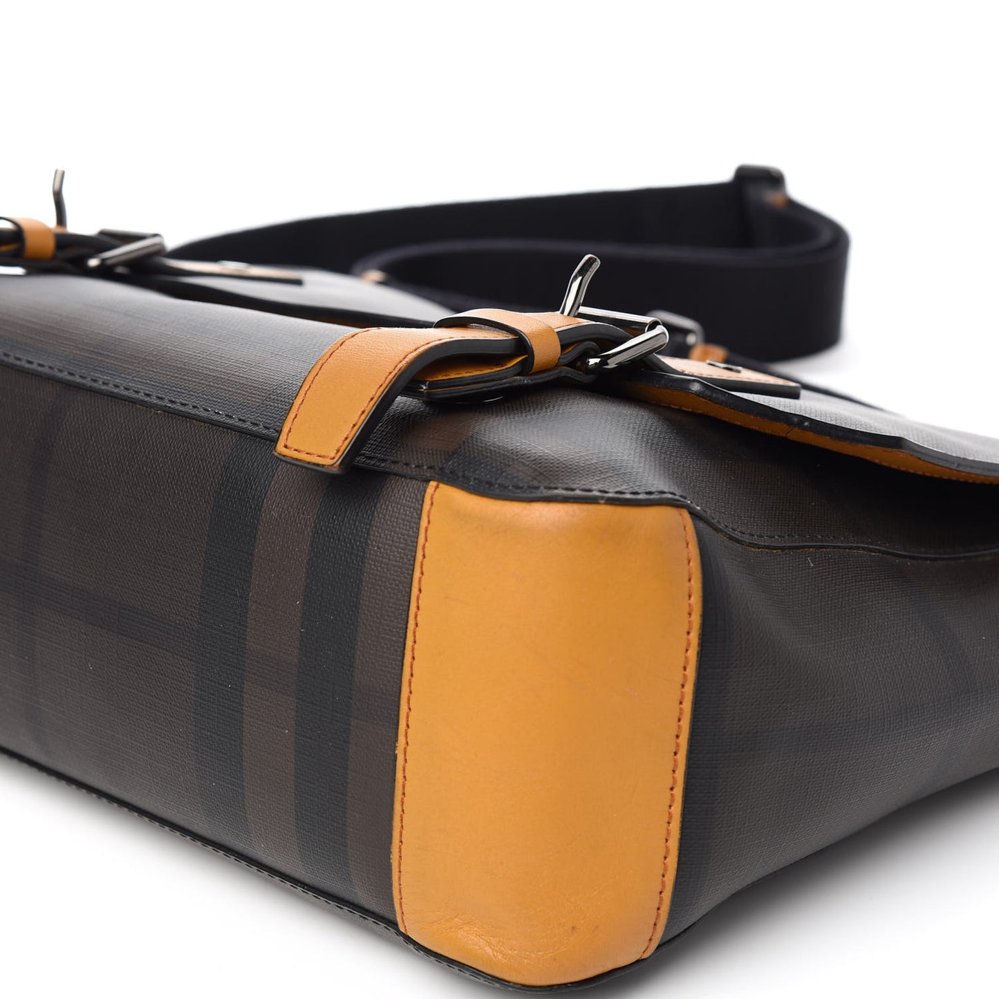 Smoked Check Medium Messenger Bag Brown