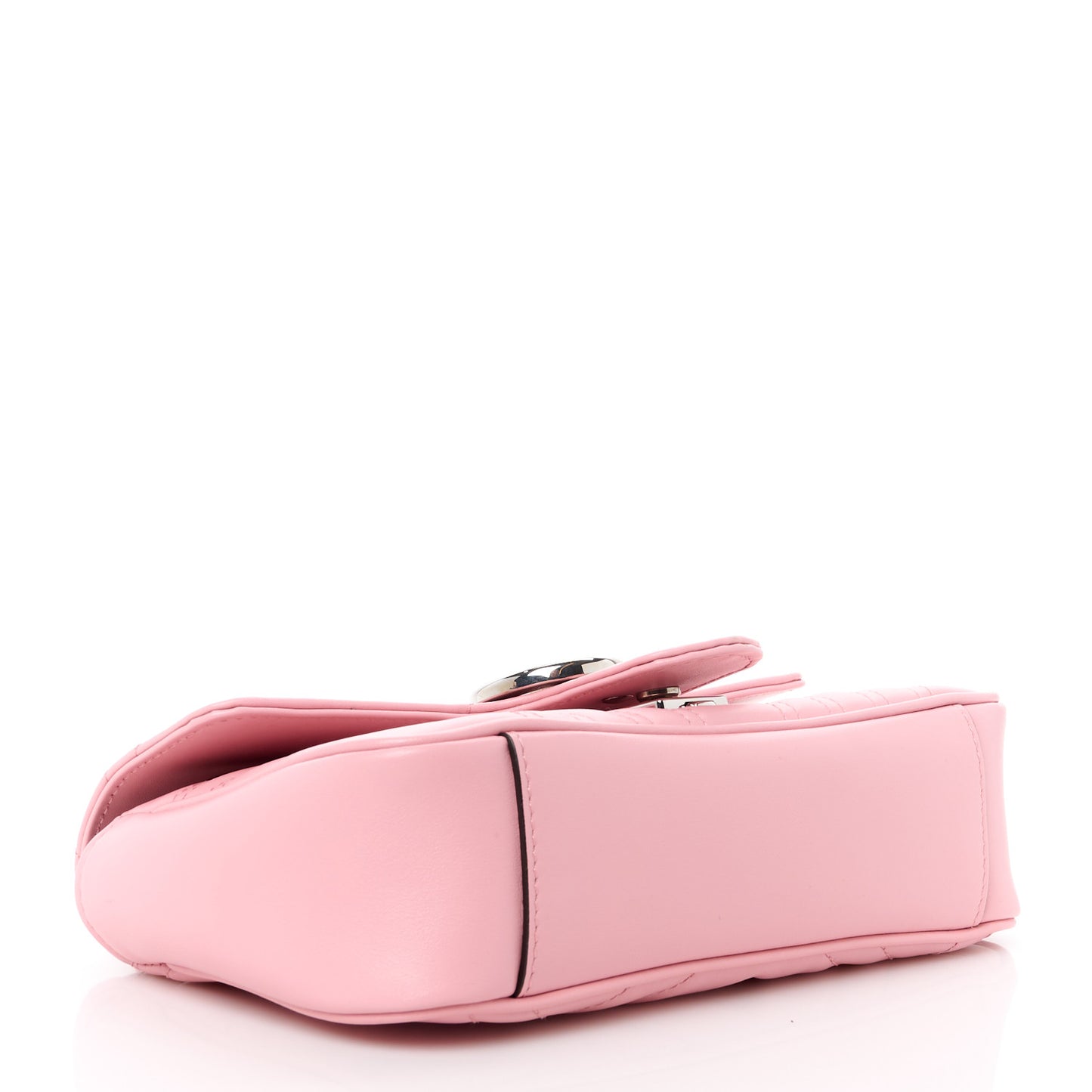 Calfskin Matelasse Mini GG Marmont Shoulder Bag Wild Rose