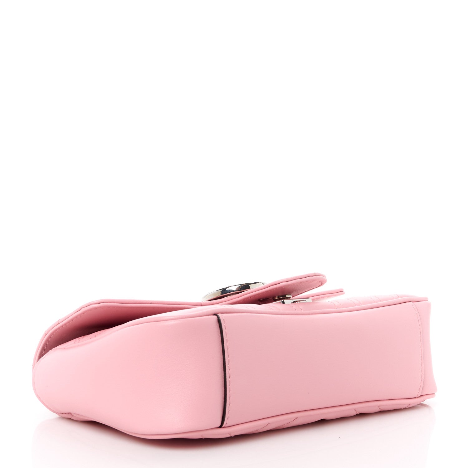 Gucci Calfskin Matelasse Mini GG Marmont Shoulder Bag Wild Rose 4 of 12
