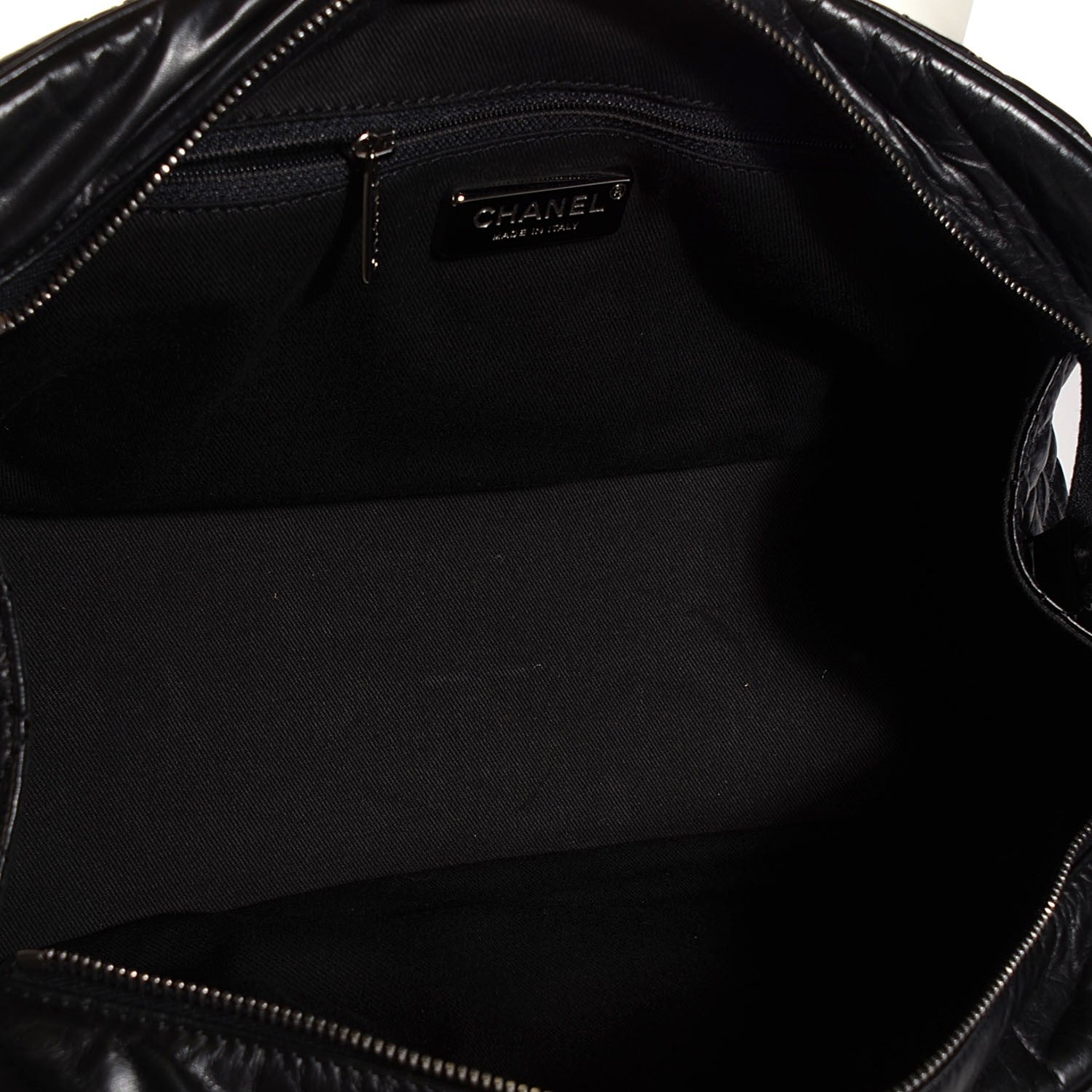 Chanel Aged Calfskin Pony Hair Quilted Miss Pony Bowler Black 5 of 7