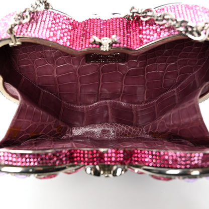 Judith Leiber Crystal Butterfly Celestrina Minaudiere Clutch Plum 4 of 13