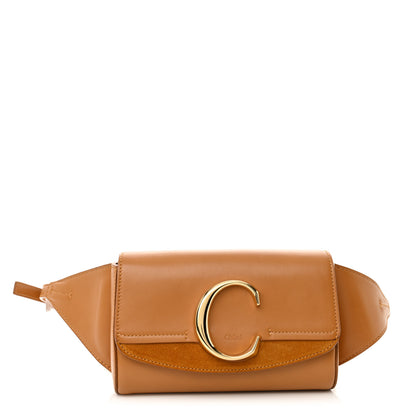 Chloe Calfskin Suede C Belt Bag Tan 1 of 10
