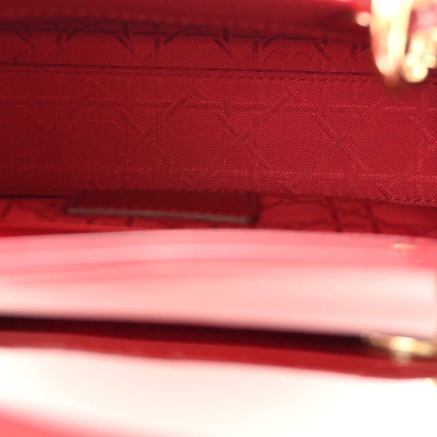 Christian Dior Patent Cannage Mini Lady Dior Red 5 of 12
