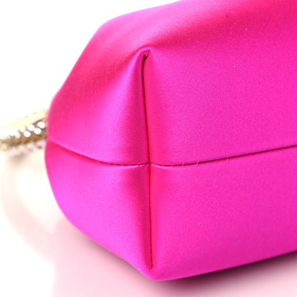 Jimmy Choo Satin Crystal Embellished Bon Bon Bag Fuchsia 6 of 8