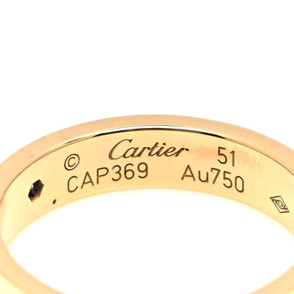 Cartier 18K Yellow Gold Diamond 4mm LOVE Wedding Band Ring 51 5.75 4 of 4