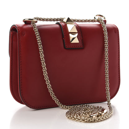 Valentino Garavani Vitello Small Glam Lock Rockstud Flap Red 3 of 9