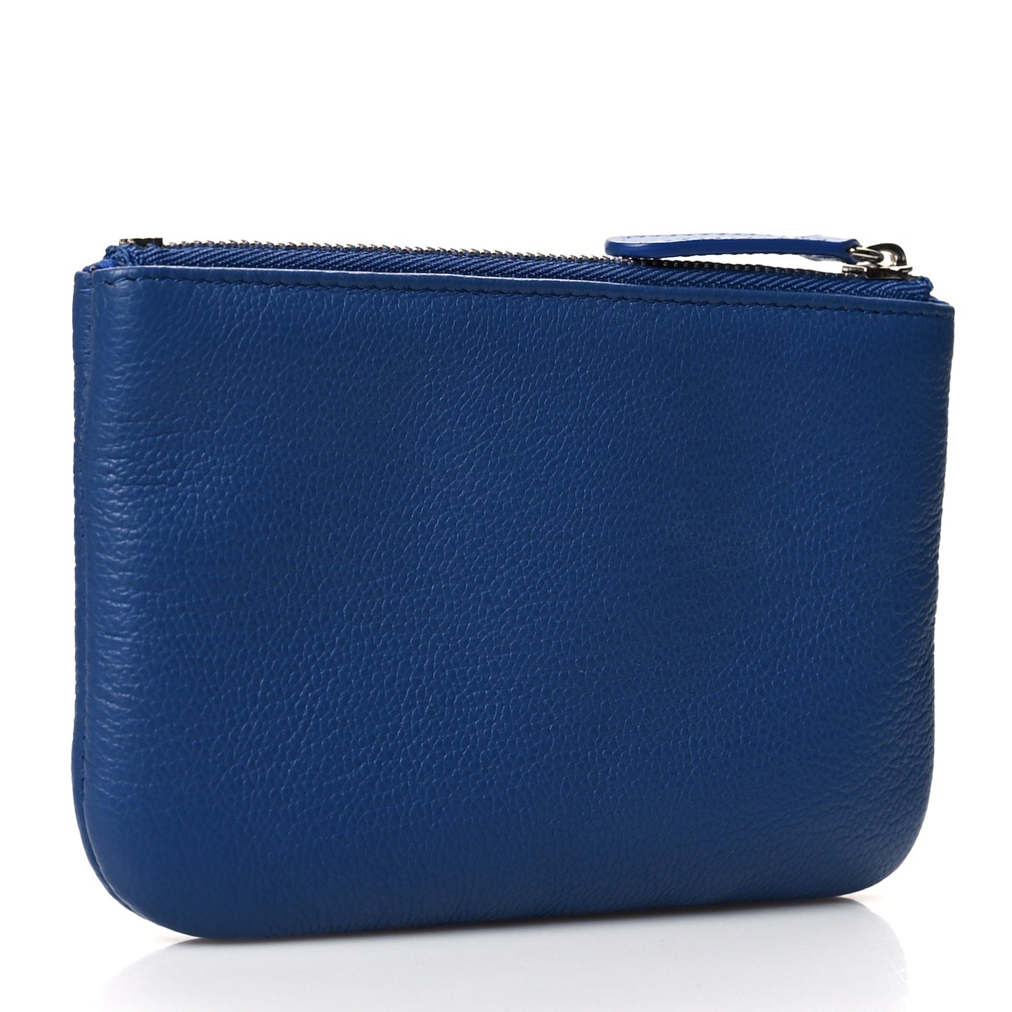 Goatskin Small CC Clover Cosmetic Case Blue