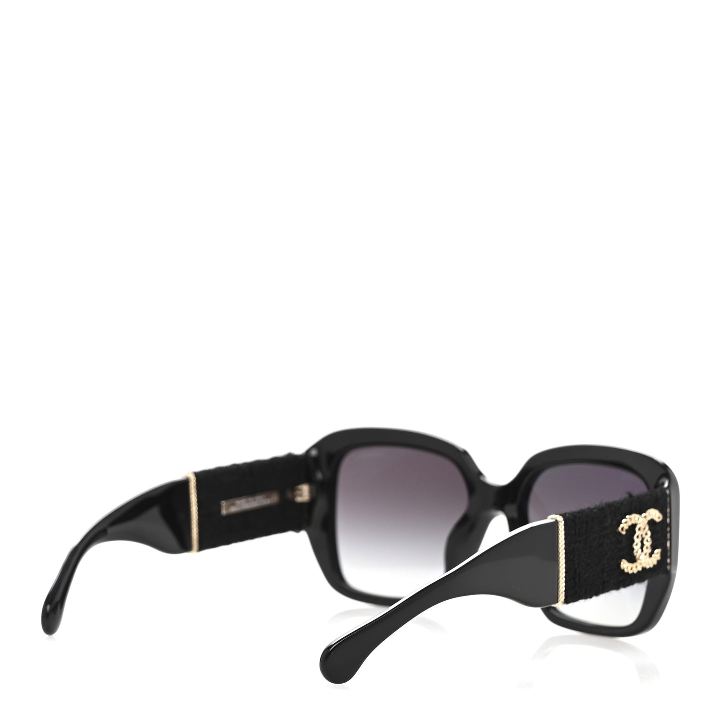Acetate Tweed Square Sunglasses 5512 Black