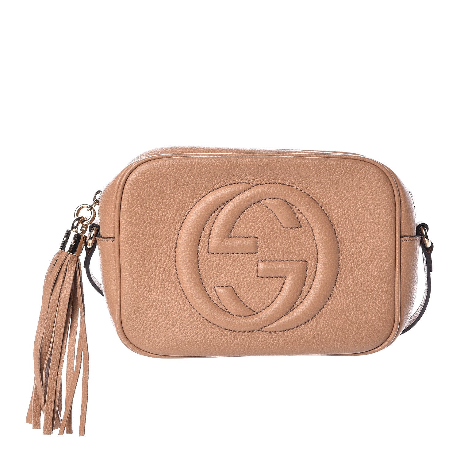 Gucci Pebbled Calfskin Small Soho Disco Bag Rose Beige 1 of 10