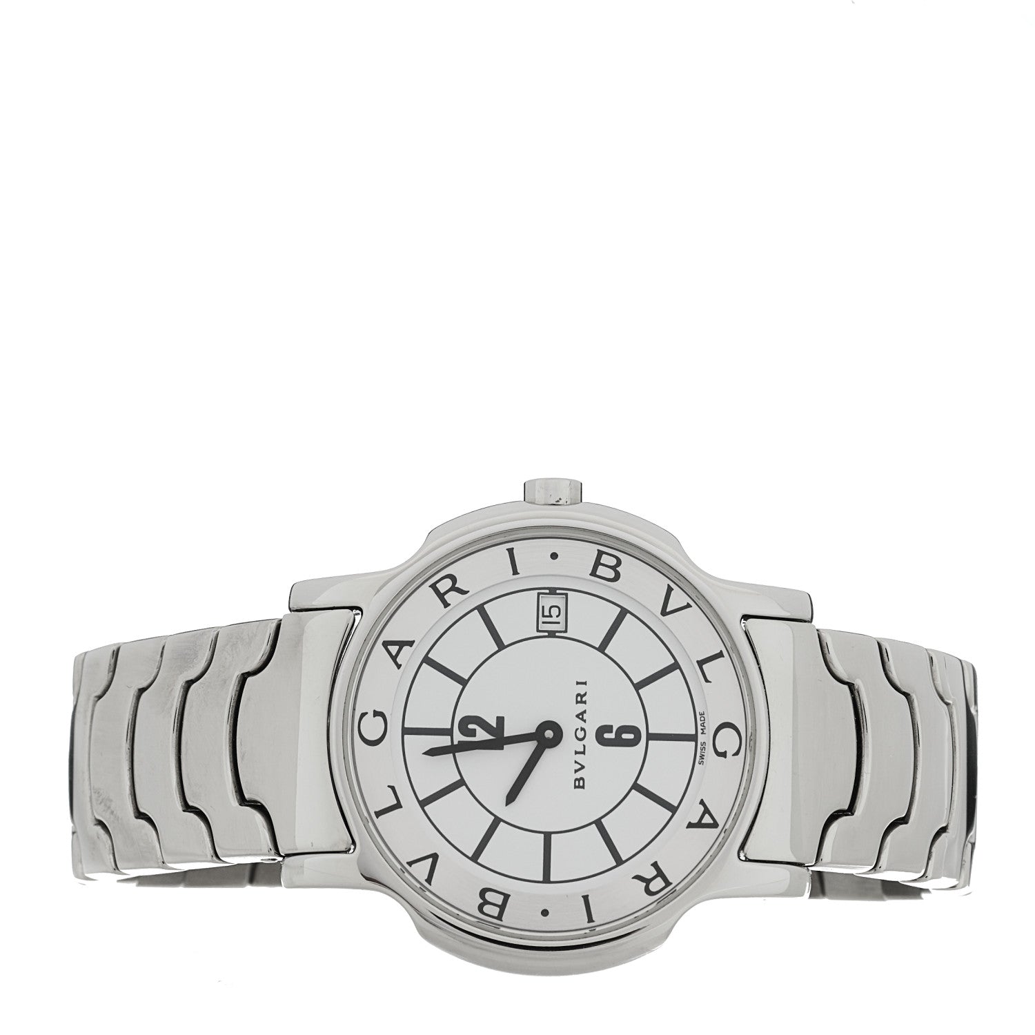 Bulgari Stainless Steel 35mm Solotempo Quartz Watch White 2 of 4