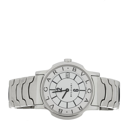 Bulgari Stainless Steel 35mm Solotempo Quartz Watch White 2 of 4