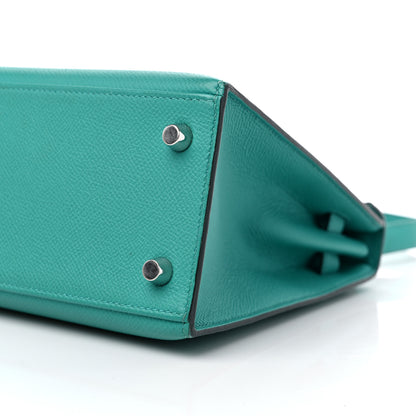 Hermes Epsom Kelly Sellier 25 Bleu Paon 9 of 9