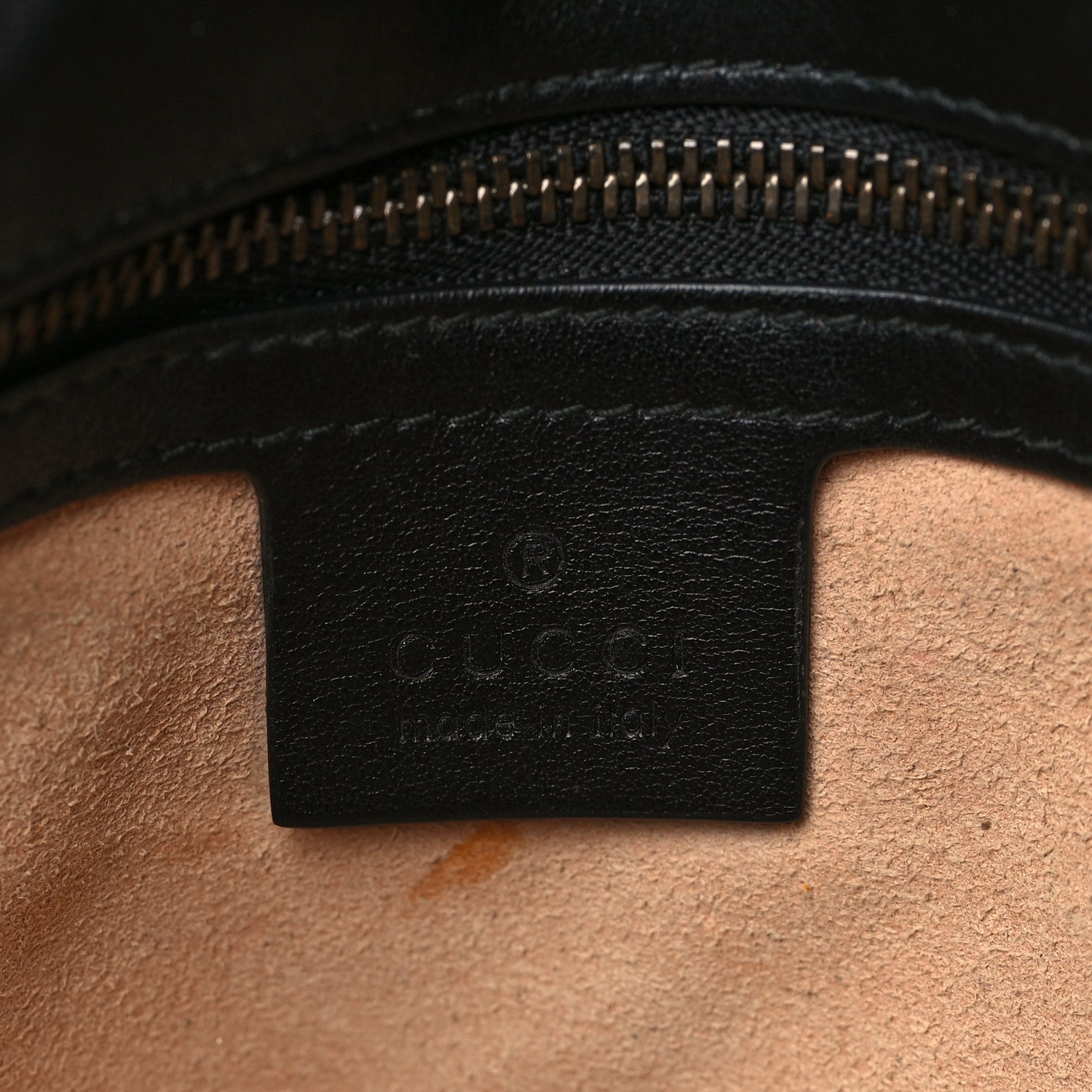 Gucci Calfskin Matelasse Small GG Marmont Shoulder Bag Black 6 of 9