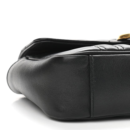 Gucci Calfskin Matelasse Mini GG Marmont Shoulder Bag Black 8 of 11