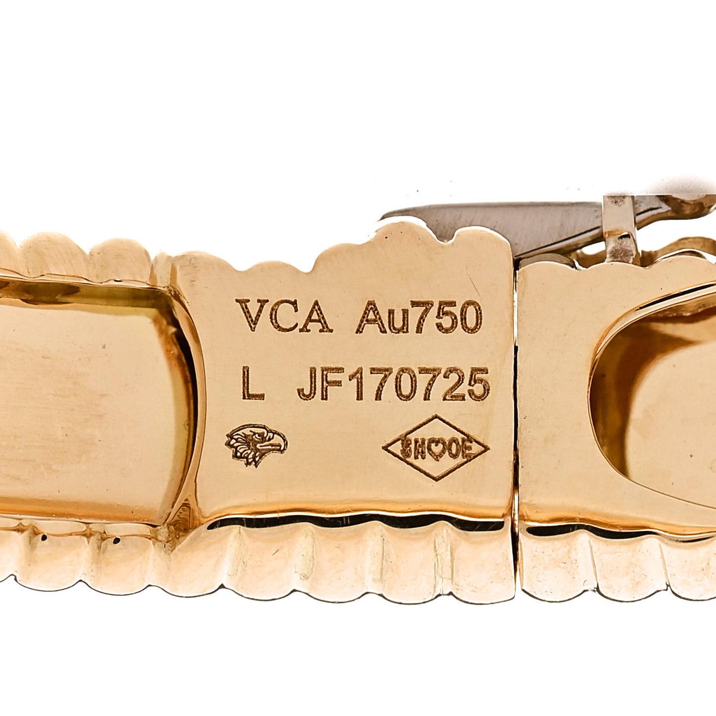 18K Yellow Gold Perlee Signature Bangle Bracelet L