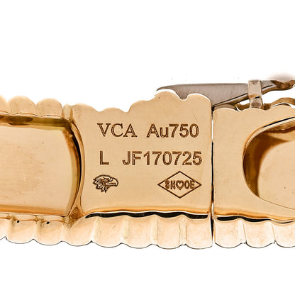 Van Cleef & Arpels 18K Yellow Gold Perlee Signature Bangle Bracelet L 3 of 4