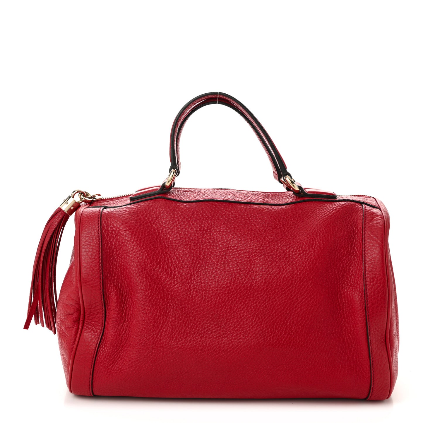 Pebbled Calfskin Medium Soho Boston Red