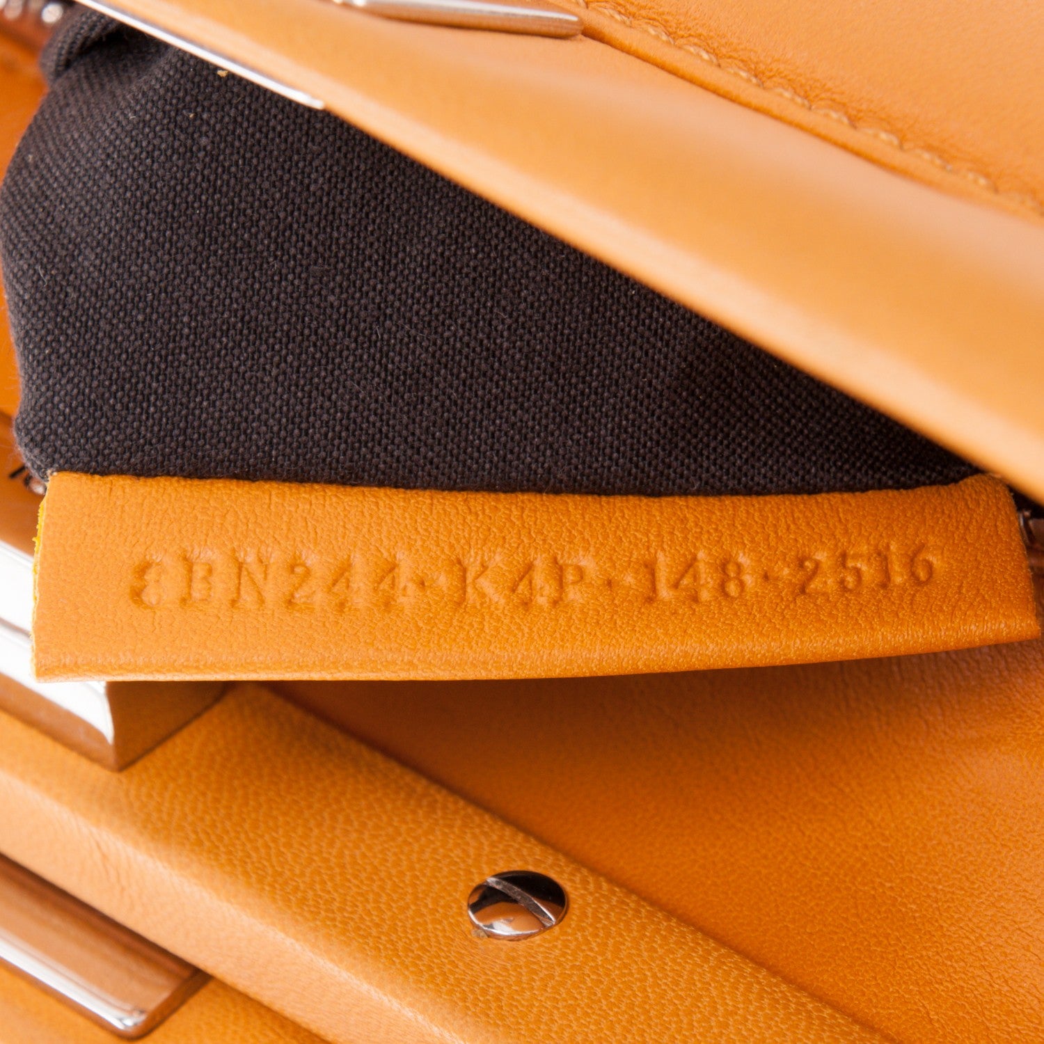 Fendi Nappa Mini Peekaboo Iconic Satchel Giallo Syrup 8 of 8