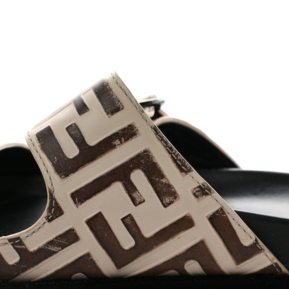 Fendi Calfskin FF Embossed Slide Sandals 39 Camelia Moresco 23 of 29