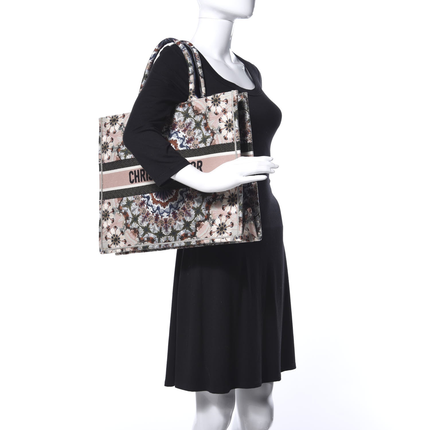 Christian Dior Canvas Embroidered KaleiDioroscopic Book Tote Multicolor 2 of 9