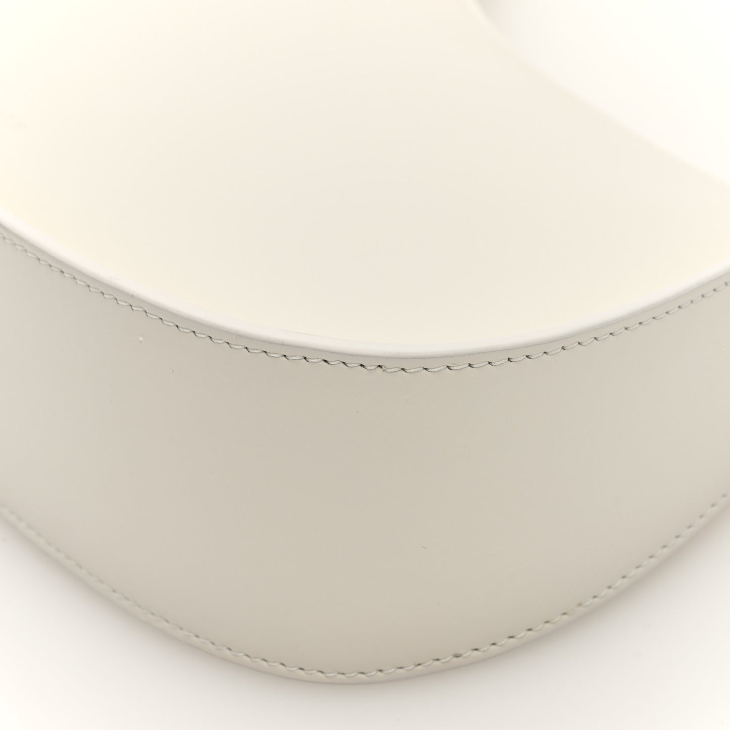 Smooth Calfskin Half Moon Shoulder Bag New Ivory