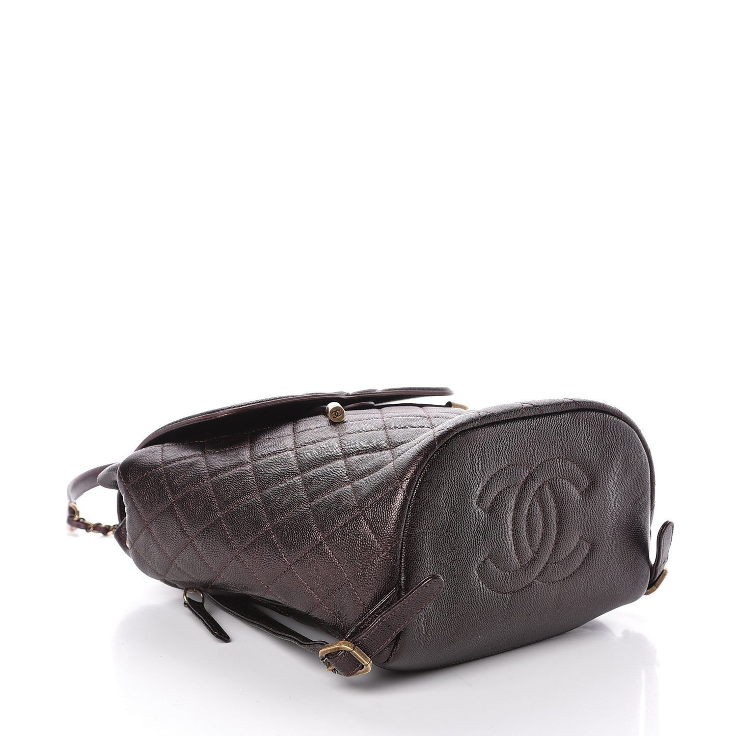 Caviar Quilted Filigree Backpack Burgundy