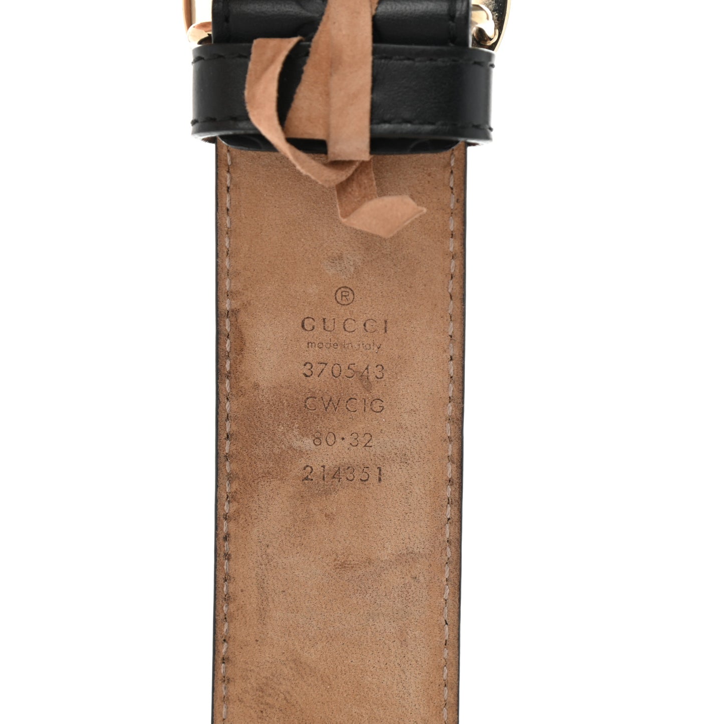 Guccissima Interlocking G 37mm Belt 80 32 Black