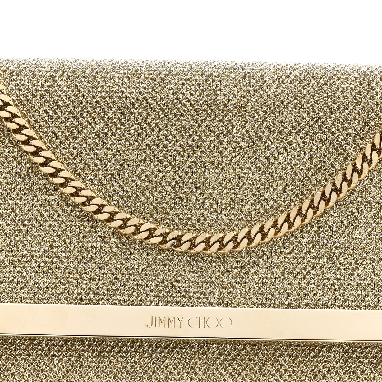 Glitter Milla Wallet on Chain Gold