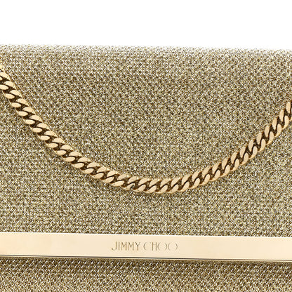 Jimmy Choo Glitter Milla Wallet on Chain Gold 8 of 11