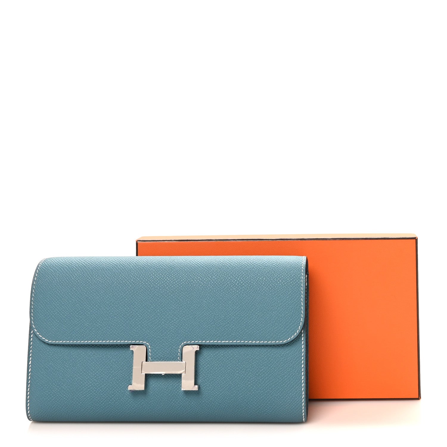 Hermes Epsom Constance Wallet To Go New Bleu Jean 8 of 8