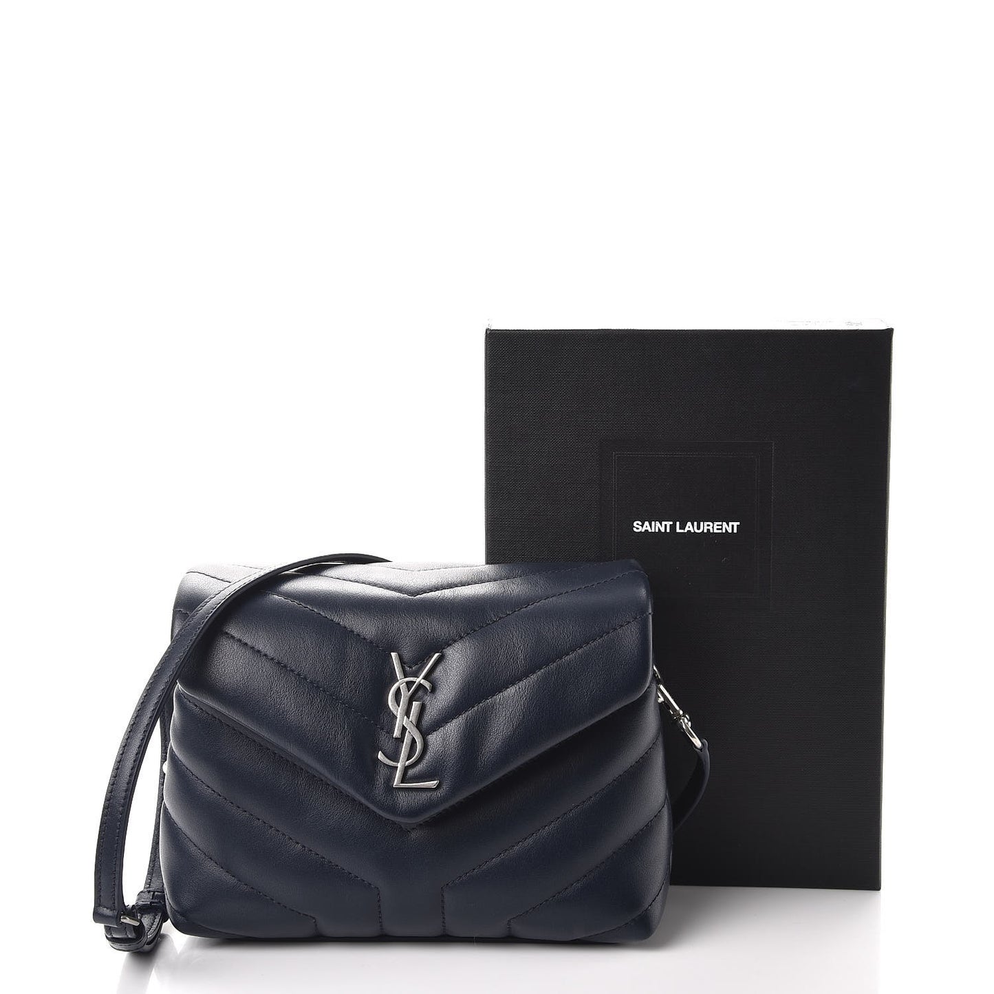 Calfskin Y Quilted Monogram Toy Loulou Chain Satchel Medium Blue