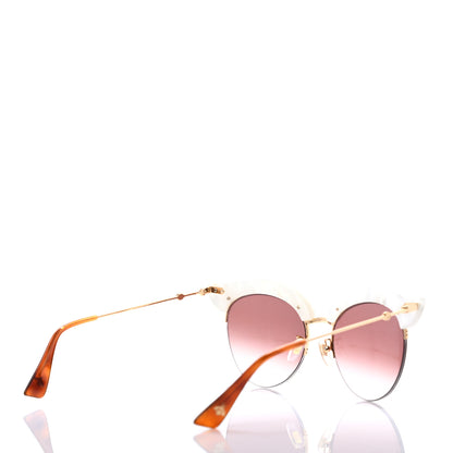 Gucci Acetate Pearl Cat Eye Sunglasses GG0212S White 4 of 7