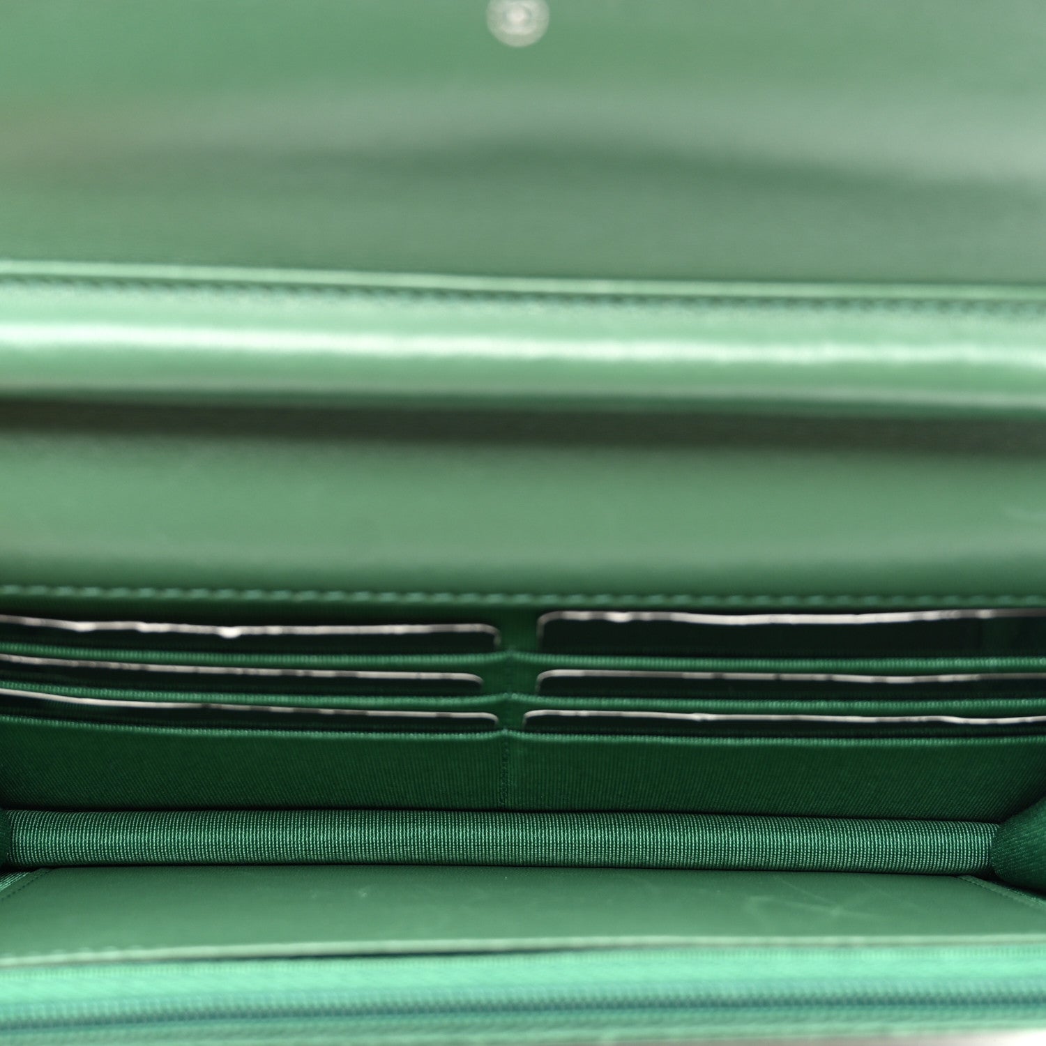 Chanel Lambskin Quilted Wallet On Chain WOC Green 5 of 11