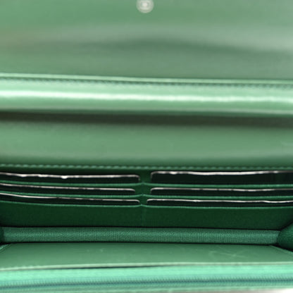 Chanel Lambskin Quilted Wallet On Chain WOC Green 5 of 11