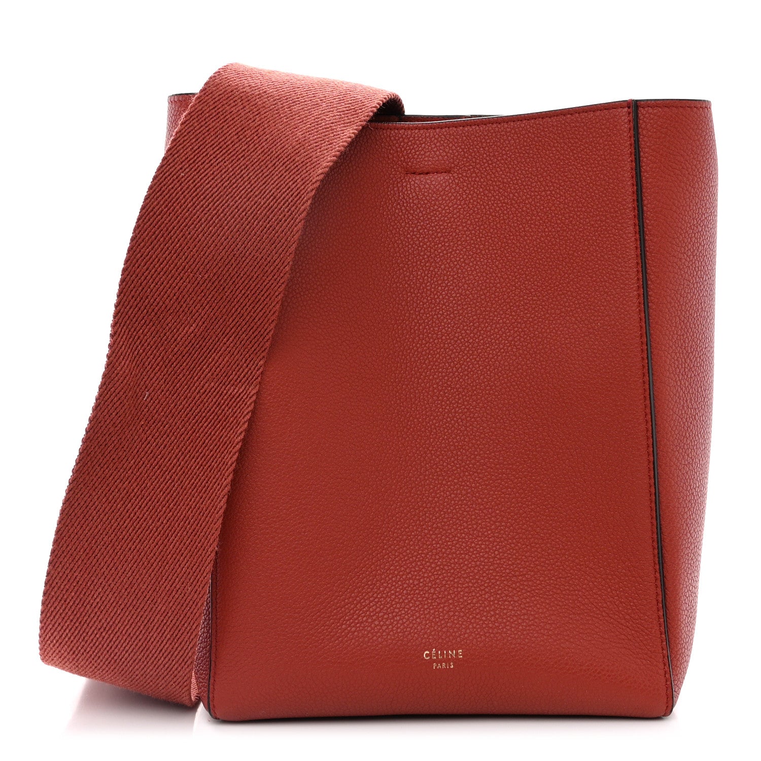 Celine Soft Grained Calfskin Small Sangle Bucket Bag Dark Claycourt 1 of 14