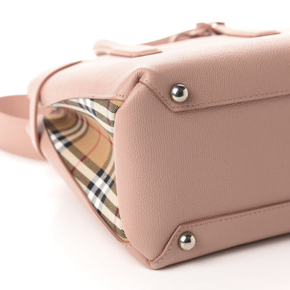 Burberry Grainy Calfskin House Check Medium Banner Tote Ash Rose 6 of 10