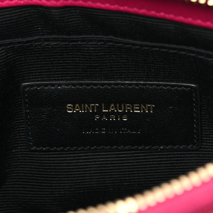 Saint Laurent Calfskin Monogram Phone Pouch Crossbody Bag Bubblegum 6 of 9