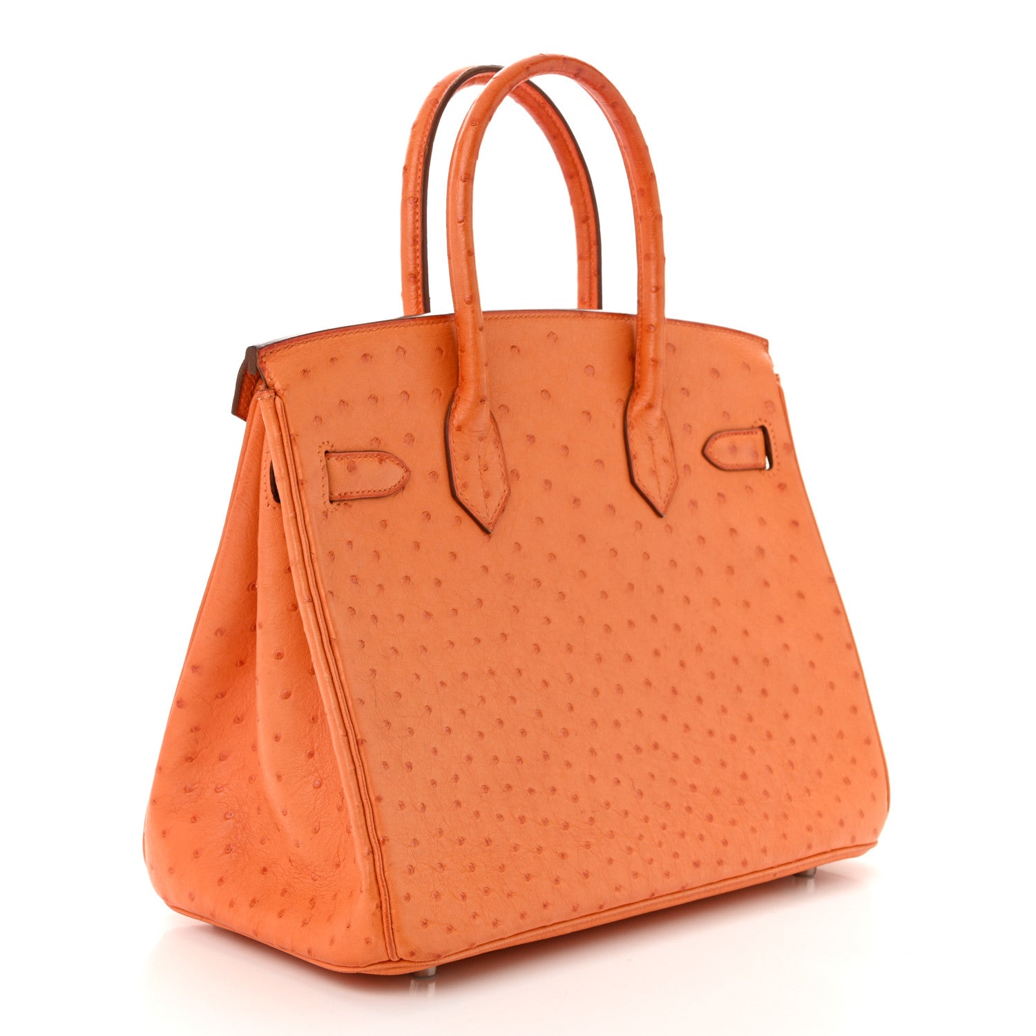 Hermes Ostrich Birkin 30 Orange 3 of 10