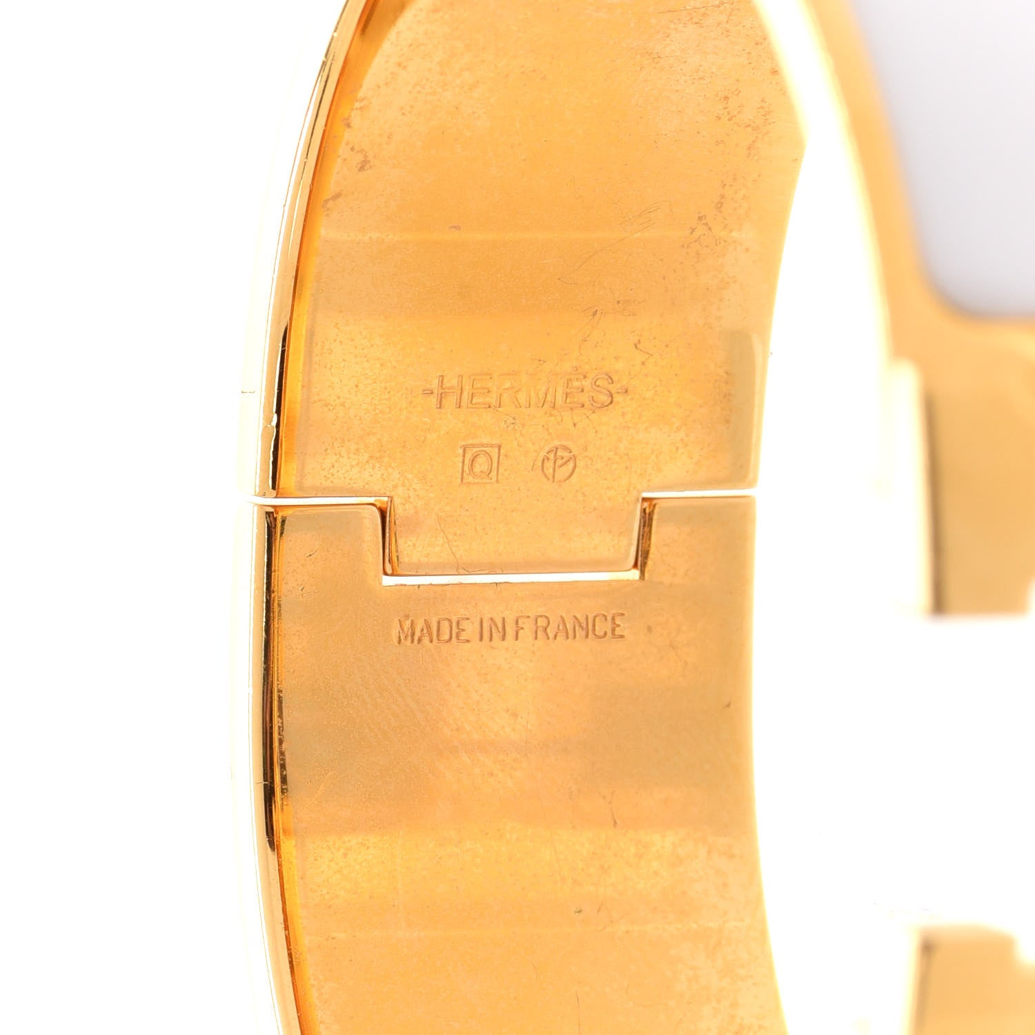 Hermes Enamel Wide Clic Clac H Bracelet PM White 4 of 7