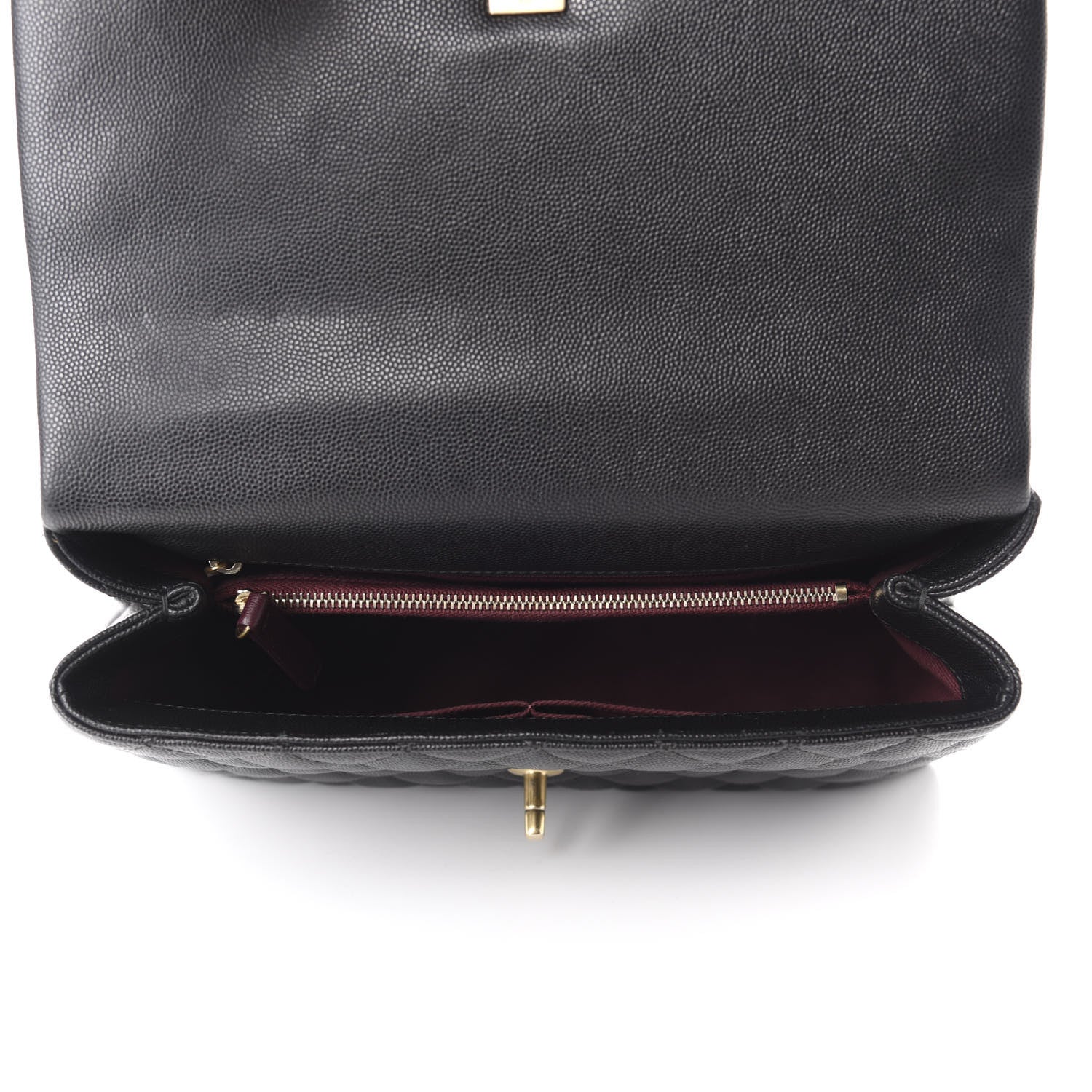 Chanel Caviar Quilted Small Coco Handle Flap Black 5 of 11