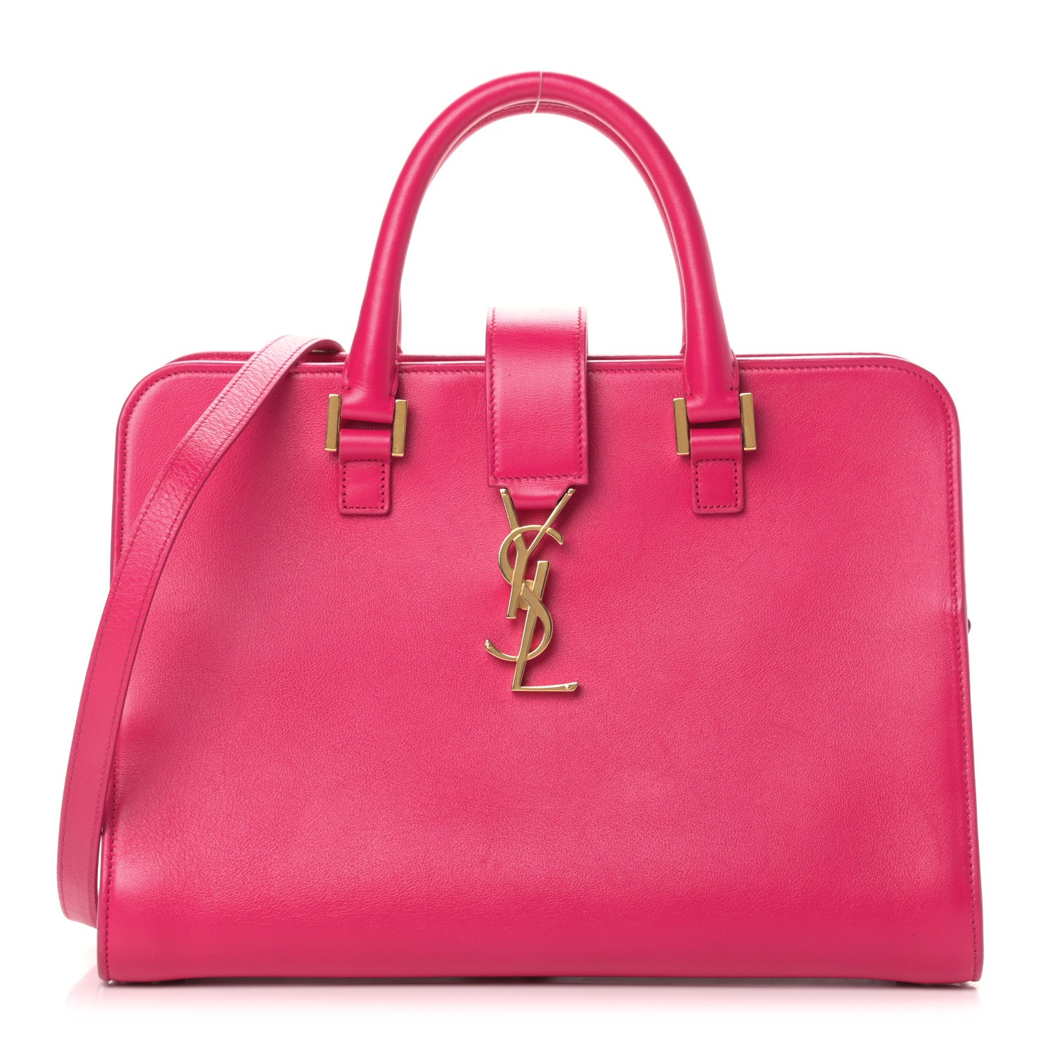 Saint Laurent Calfskin Small Monogram Cabas Fuchsia 1 of 16