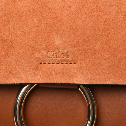 Chloe Suede Calfskin Small Faye Shoulder Bag Tobacco 7 of 8