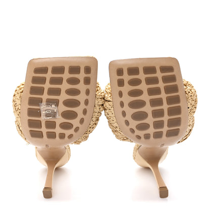 Bottega Veneta Raffia Intrecciato Lido Mule 90 Sandals 36 Cane Sugar 6 of 9