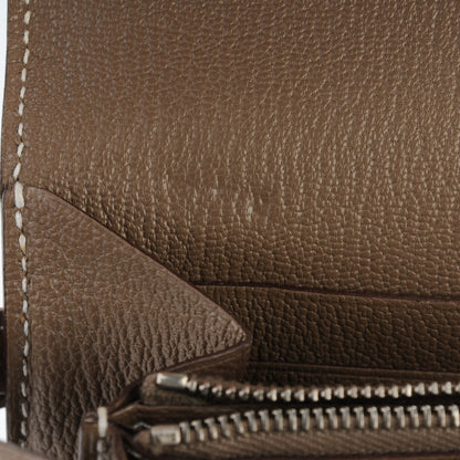 Hermes Chevre Mysore Kelly Longue Wallet Etoupe 8 of 8