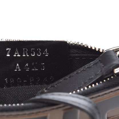 Fendi Vitello Century Bi-Color FF 1974 Embossed Coin Purse Maya Black 7 of 8